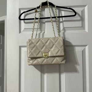 Quilted faux leather bag